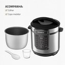 Ver imagem 3 de Panela de Pressão Elétrica Digital 6l Mondial Preto/inox 220v Pe-60-6l-i