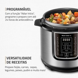 Panela de Pressão Elétrica Digital 6l Mondial Preto/inox 220v Pe-60-6l-i - 7