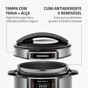Ver imagem 4 de Panela de Pressão Elétrica Digital 6l Mondial Preto/inox 220v Pe-60-6l-i