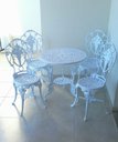 Ver imagem 2 de Conjunto de Mesa para Jardim Chinês com Mesa de 3 Pés em Alumínio Fundido Unifer Móveis
