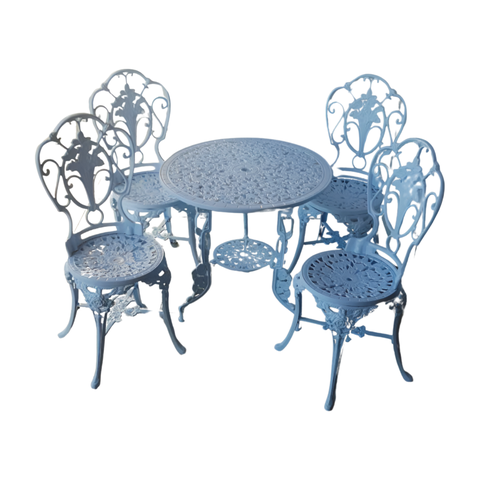 Conjunto de Mesa para Jardim Chinês com Mesa de 3 Pés em Alumínio Fundido Unifer Móveis