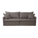 Ver imagem 2 de Sofá Cama Flora 02 Módulos de 120cm Br 15cm Meu Sofá Online A231 Linho Cinza Escuro