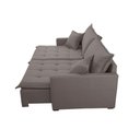 Ver imagem 5 de Sofá Cama Flora 02 Módulos de 120cm Br 15cm Meu Sofá Online A231 Linho Cinza Escuro