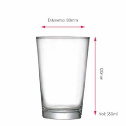 Kit 12 Copo chopp Cerveja caldereta 350 ml Vidro Resistente - 4