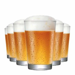 Kit 12 Copo chopp Cerveja caldereta 350 ml Vidro Resistente