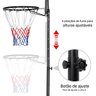 Tabela Cesta de Basquete Altura Ajustavel Rodinhas Jogo Partida Treino Quadra Ar Livre Resistente - 4