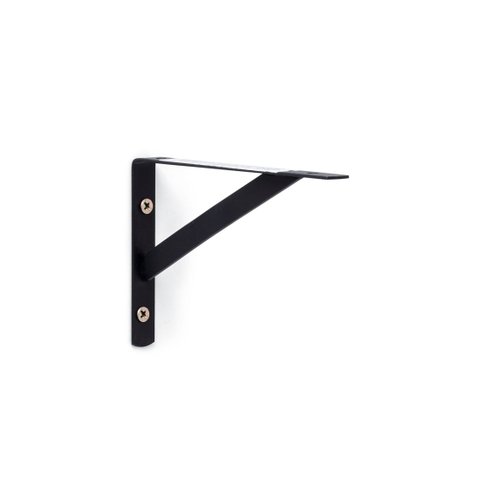 Kit 6X Suporte Mão Francesa para Prateleira 15 cm Preto