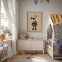 Ver imagem 4 de Kit 3 Quadros Decorativos Infantil - Coelhinhos Radicais NO2 - 30x40 - Moldura Madeira