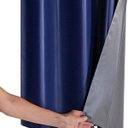 Ver imagem 3 de Cortina Daily Varão 2m Blackout PVC com Voil 2,80MX2,30m Sala Quarto Azul Marinho