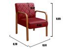 Ver imagem 3 de Kit 4 Poltronas Lara Cor:Suede Bordô 110