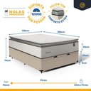 Ver imagem 5 de Cama Box Baú com Colchão de Molas Ensacadas Pillow Top Supreme Lux Casal 138cm