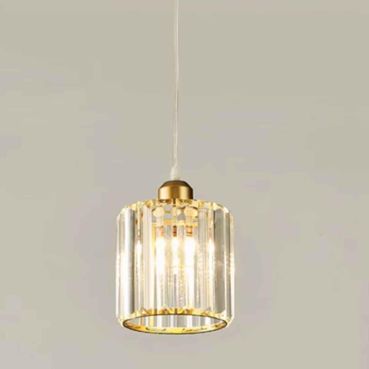 Ver imagem 3 de Luminária Lustre Pendente Teto 13cm Cristal Metal Gimpo Kjdd-e-001 Cor:dourado