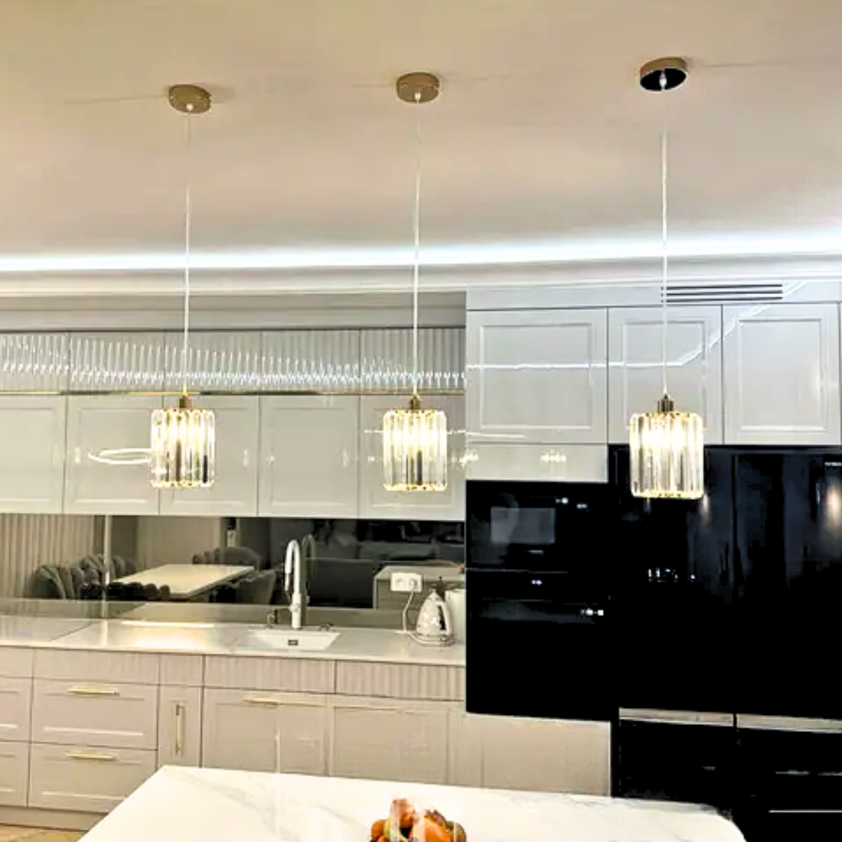 Luminária Lustre Pendente Teto 13cm Cristal Metal Gimpo Kjdd-e-001 Cor:dourado - 12