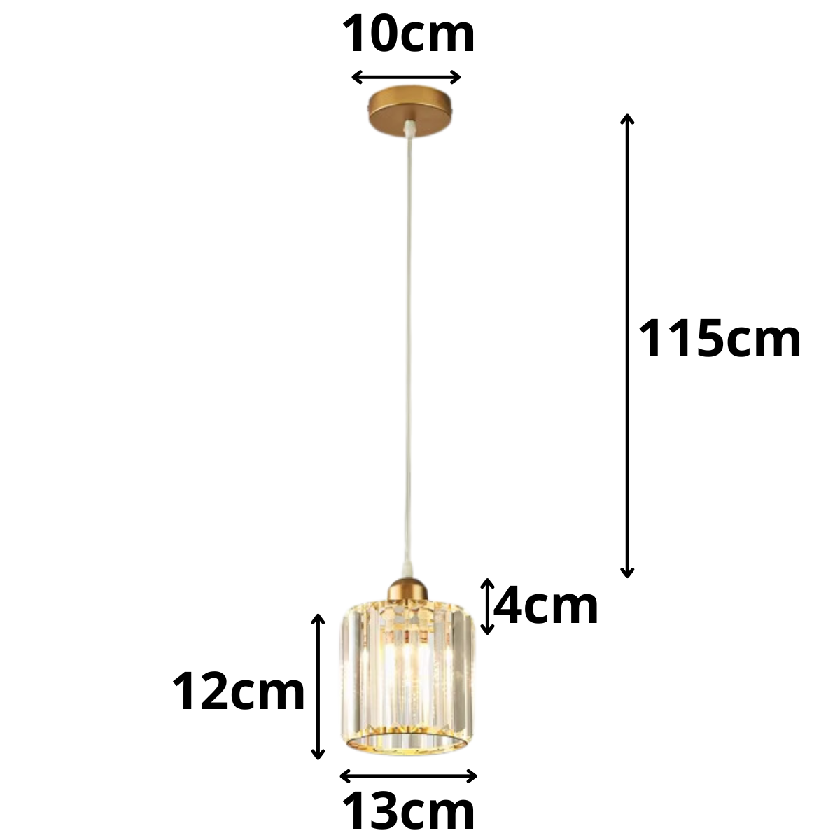 Ver imagem 6 de Luminária Lustre Pendente Teto 13cm Cristal Metal Gimpo Kjdd-e-001 Cor:dourado