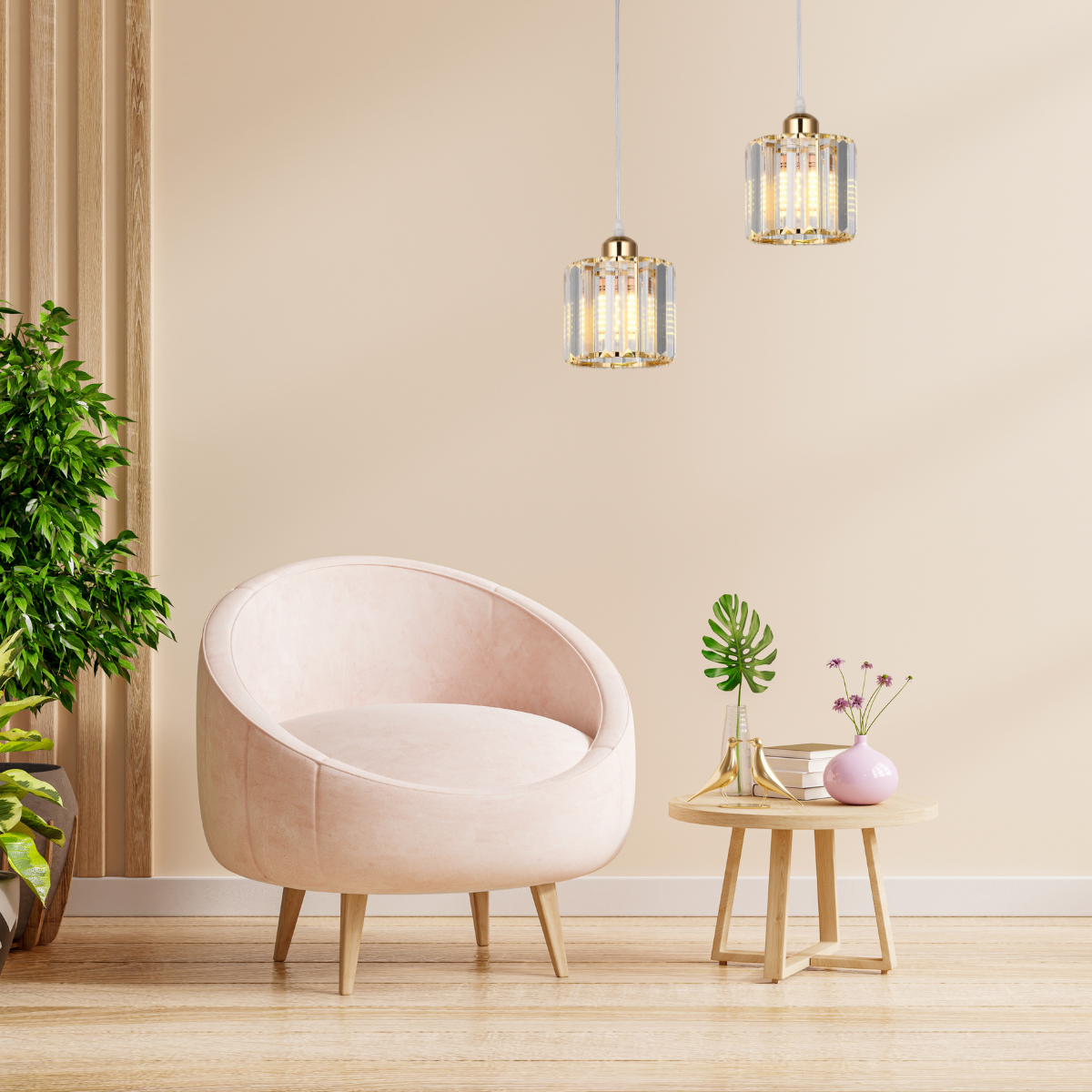 Luminária Lustre Pendente Teto 13cm Cristal Metal Gimpo Kjdd-e-001 Cor:dourado - 9