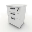 Ver imagem 5 de Escrivaninha com Gaveteiro F5 Industrial 3 Gavetas 150cm Cinza Claro F5 Office