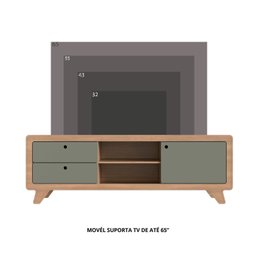 Rack para Tv 75 Polegadas 100% Mdf 180cm X 60cm Jimmy - 9