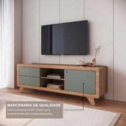 Rack para Tv 75 Polegadas 100% Mdf 180cm X 60cm Jimmy - 7