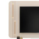 Ver imagem 7 de Painel TV até 75'' Orgânico 241cm Bancada Pé Metal Dourado Jolie Off White D04 - D'Rossi