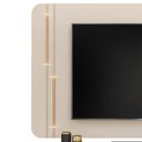 Ver imagem 7 de Painel TV até 75'' Orgânico 241cm Bancada Pé Metal Dourado Jolie Off White D04 - D'Rossi