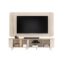 Ver mais imagens de Painel TV até 75'' Orgânico 241cm Bancada Pé Metal Dourado Jolie Off White D04 - D'Rossi