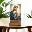 Ver imagem 4 de Placa Decorativa e Display de Mesa Virgem Maria Mãe de Jesus