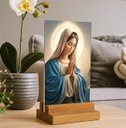 Ver imagem 3 de Placa Decorativa e Display de Mesa Virgem Maria Mãe de Jesus