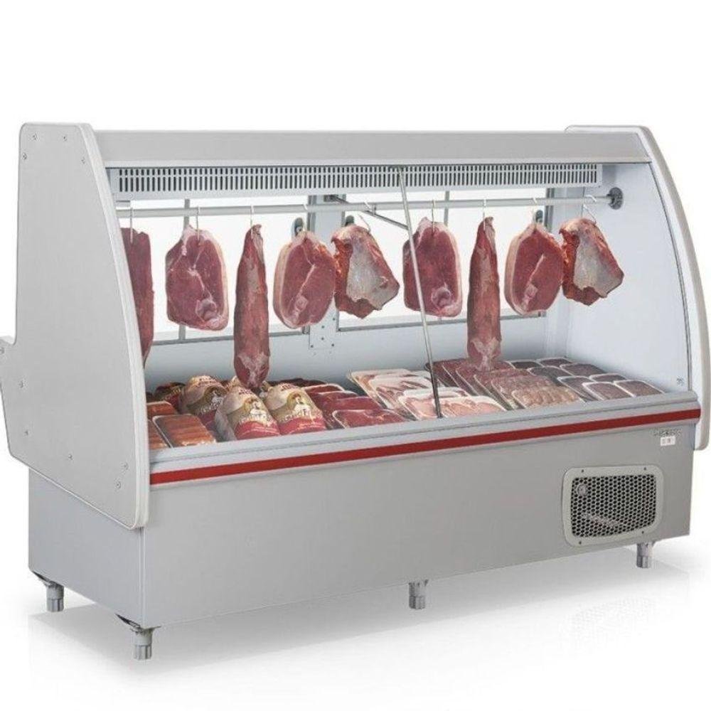 Balcão Frigorífico Açougue Pop sem Depósito Gaps160 Gelopar Expositor de Carnes Cinza 220v