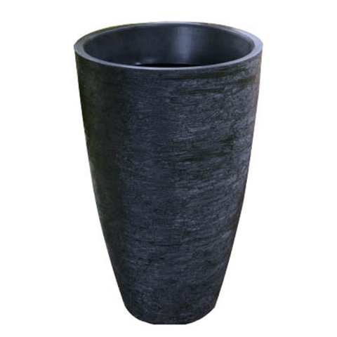 Vaso Planta 45x30 Oval Moderno Polietileno - PRETO 002