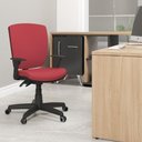 Ver imagem 2 de Kit 03 Cadeiras de Escritório Diretor Office Giratória Preto Alta Flexi P03 Vinil vermelho -