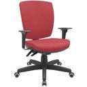 Ver imagem 3 de Kit 03 Cadeiras de Escritório Diretor Office Giratória Preto Alta Flexi P03 Vinil vermelho -