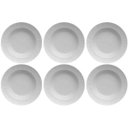 Ver imagem 2 de Jogo 6 Pratos Fundo Folk relevo Porcelana Branca Germer