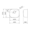 Ver imagem 2 de Cuba Docol Invicta 40x34 01697904 Inox Polido