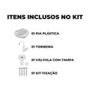Ver imagem 3 de Pia Lavatório Banheiro 4l Branca + Torneira Bica Móvel Branca