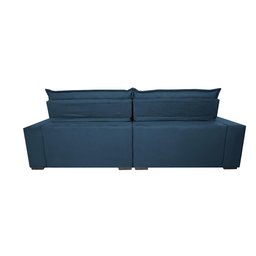 Sofá Retrátil e Reclinável 2.95m Molas Ensacadas Cama inBox Spazus com Bordado 3D Velusoft Azul - 6