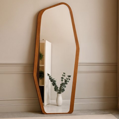Espelho  Moldurado MDF Cinamomo Harmonia