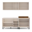 Ver imagem 5 de Cozinha Koya 4 Peças 200x214cm Armários Aéreos Balcões com 3 Gavetas Creme 250028