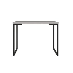 Mesa Industrial Escrivaninha Moderna Mdf 100x45 Metalon Preto Plancasa Cinza Cristal Tx - 6