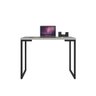Mesa Industrial Escrivaninha Moderna Mdf 100x45 Metalon Preto Plancasa Cinza Cristal Tx - 1