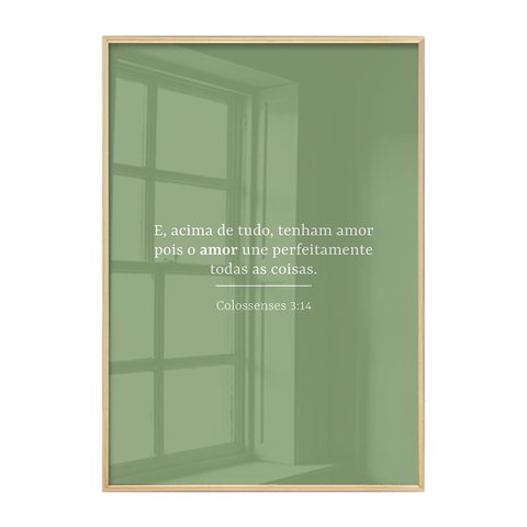 Quadro em Vidro para Decorar Sala e Quarto Frases Fé Amor Versículo Bíblico