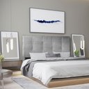 Ver imagem 2 de Cabeceira Queen 1,60m Roma Suede - Pallazio - Cinza