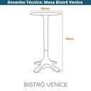 Ver imagem 7 de Mesa Bistrô Venice Fratini 110 Cm (altura) com Tampo Redondo 60 Cm (largura) Polipropileno Nude