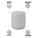 Ver imagem 3 de Puff Redondo Orgânico para Sala Malu Sintético Cinza M11 - D’Rossi