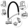 Torneira Cozinha Gourmet Parede Flexível Extensível Preto - 2