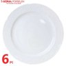 Conjunto de 6 Prato Raso Flora Porcelana Branca Turquia Gural CASA DA PORCELANA - 1