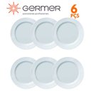 Ver imagem 1 de Jogo 6 Pratos Rasos 1ª Linha Capri Porcelana Branca Germer 25 cm