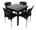 Ver imagem 6 de 6 Cadeiras Plástico Pés Alumínio Encosto Ergonômico 140 Kg:Preto