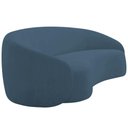 Ver imagem 3 de Kit Sofá 3 Lugares 180cm e Poltrona Orgânica Luxo Recepção Amore Linho Cor Azul Royal