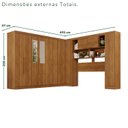 Ver imagem 4 de Guarda-Roupa de Canto com Espelho Modulado 11 Portas 2 Gavetas Brasil Marrom/Cinamomo