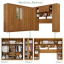 Ver imagem 3 de Guarda-roupa de Canto com Espelho Modulado 11 Portas 2 Gavetas Brasil